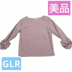 GLR スカラップネックパールリボンスリーブトップス美品グレイルビジュー