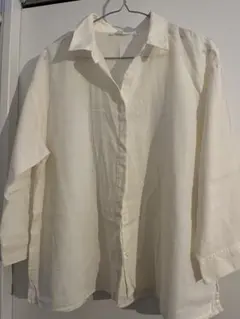 UNIQLO シアー　シャツ　Lサイズ　アイボリー