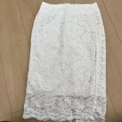 GU ホワイト レース タイトスカート