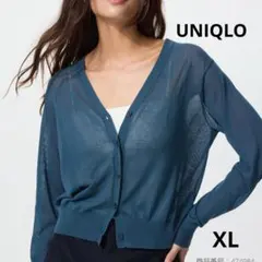 UNIQLO♡ユニクロ　ライトVネックカーディガン　大きいサイズ　薄い　青　緑