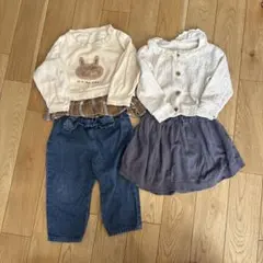 女の子 ベビー服 90cm 秋冬 まとめ売り バースデイ