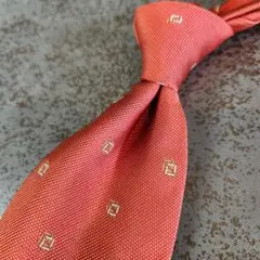 상태좋음 CHAPS チャップス ネクタイ レッド系 小紋柄 人気 定番 派手
