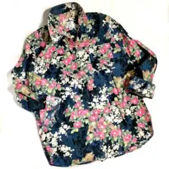 激レア y2k ヴィンテージ ド派手 タケオキクチ シャツ 花柄 和柄 椿 梅