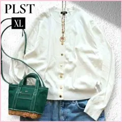 美品♥PLST 25年製 UVカットレーヨンブレンドメタルボタンカーディガンのサムネイル