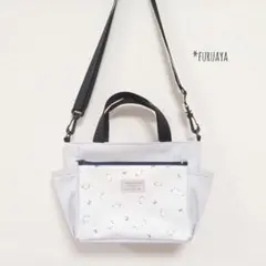 シマエナガ☆　ハンドメイド　2way　ショルダーバッグ　グレー