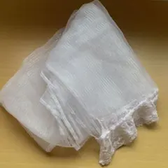 子供　浴衣　飾り帯　白　ストライプ　チュール　レース