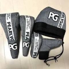 パーリーゲイツ ヘッドカバー 白 黒 ハート柄 ウッドカバー 1w 3w UT