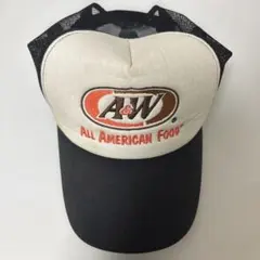 A&W トラッカーキャップ ホワイト/ブラック