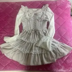 美品LIZLISAリズリサ ストロベリーブーケジャンパースカートジャンスカ