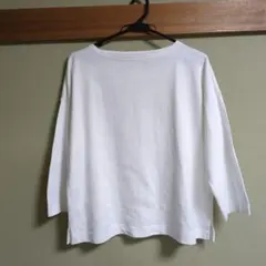 無印良品　ドロップショルダーTシャツ　ホワイト　七分袖　M〜L