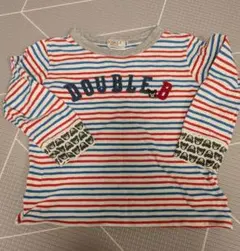 DOUBLE.B 長袖カットソー 100cm ストライプ