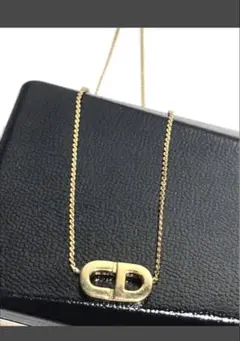 Christian Dior クリスチャンディオール CDロゴネックレスゴールド