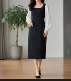 【美品】Dazy デコルテ開き 大きめサイズ ロングワンピース XL 卒業入学式