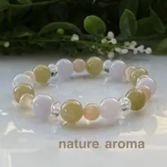 天然石ブレスレット　モルガナイト　パワーストーン　No.452