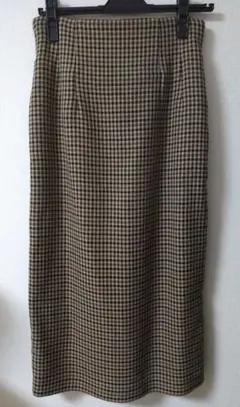ミラオーウェン　ロングタイトスカート　チェック