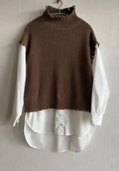 レイヤードトップス シャツ