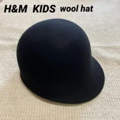 H&M BLACK GATSBYな 黒フェルトハット 乗馬風 キッズ レア