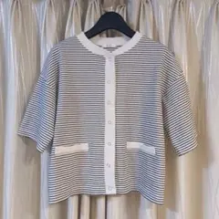a.v.v　ボーダーカーディガン　Sサイズのサムネイル