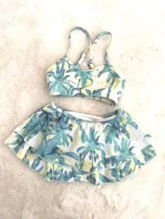 ROXYのパームツリー柄 セパレート水着 100cm