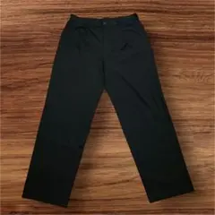 美品⚪︎希少L【ユニクロ】タックワイドパンツ 黒/ブラック ワイドスラックス