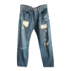 【90s】TOMMY HILFIGER ダメージストレートデニム W36 トミー