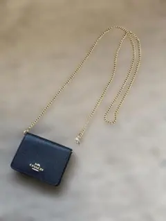 COACH コーチ カードケース　レザー チェーン 定期名刺入れ