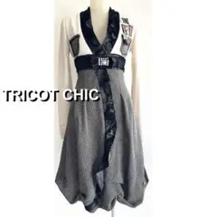TRICOT CHIC トリコットシック ウエスト切り替えデザインワンピース