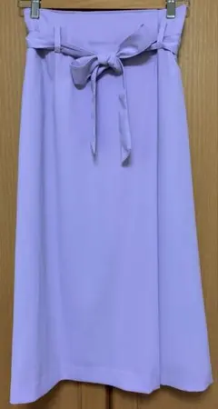 リボン付きラベンダーフレアスカート