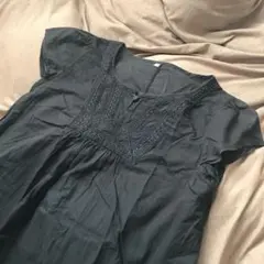 無印良品*MUJI*コットンワンピース*M〜L*黒