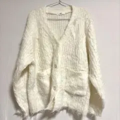 【超美品】WEGO ブラッシュニットBIGガーデ ホワイト F ※1回着用のみのサムネイル