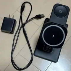 ワイヤレス充電スタンド 15W ワイヤレス充電器 Magsafe充電器 3in1