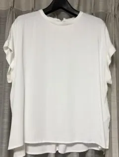 MK MICHEL KLEIN★マットサテンTブラウス/接触冷感/洗える★未使用のサムネイル