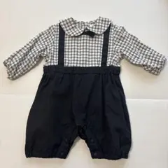 チェック柄ロンパース・カバーオール