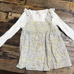 petit main 花柄 長袖カットソー 110