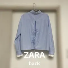 ZARA バックリボンクロップドシャツ Sサイズのサムネイル