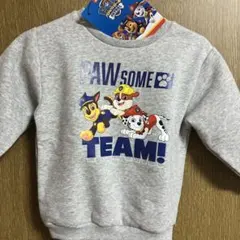 新品　PAW PATROL トレーナー 90グレー　裏起毛