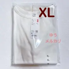 ユニクロ　リブボートネックt 5分袖 　XL