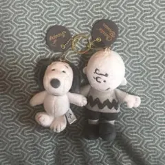 チャーリーブラウン スヌーピー ペアマスコットキーチェーン　USJ キーホルダー