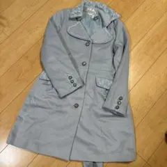 アクシーズファム　レース付きライトブルーロングコート