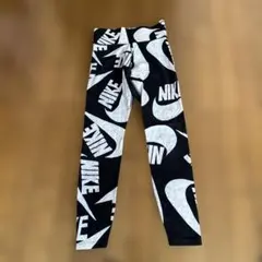 NIKE ロゴプリント レギンス 黒・白
