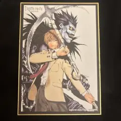 デスノート原画展 入場特典の色紙 夜神月と死神リューク ライト デスノート