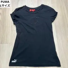 プーマ フェラーリ ロゴ 半袖Tシャツ　ブラック　ラインストーン Lのサムネイル