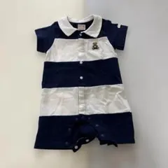 petit main プティマイン　ボーダーロンパースベビー服　80