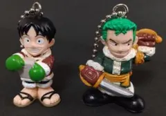 【ワンピース】ルフィ ゾロ フィギュア ストラップ 約5cm