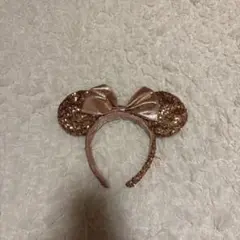 ディズニー　ミニー耳カチューシャ ローズゴールド