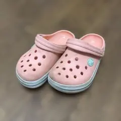 クロックス　CROCS キッズサンダル　ピンク　ホワイト