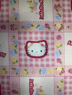 ハローキティ生地　ピンクローズ 105cm×48cm 2001年レトロ