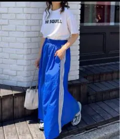 【etsinta/エシンタ】リメイクジャージボリュームスカート ブルー