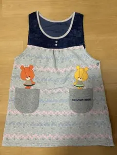 TINY TWIN BEARS ルルロロ　くまの学校　エプロン　保育士　裏起毛