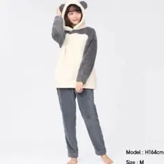 パンダフード付きルームウェアセット Mサイズ